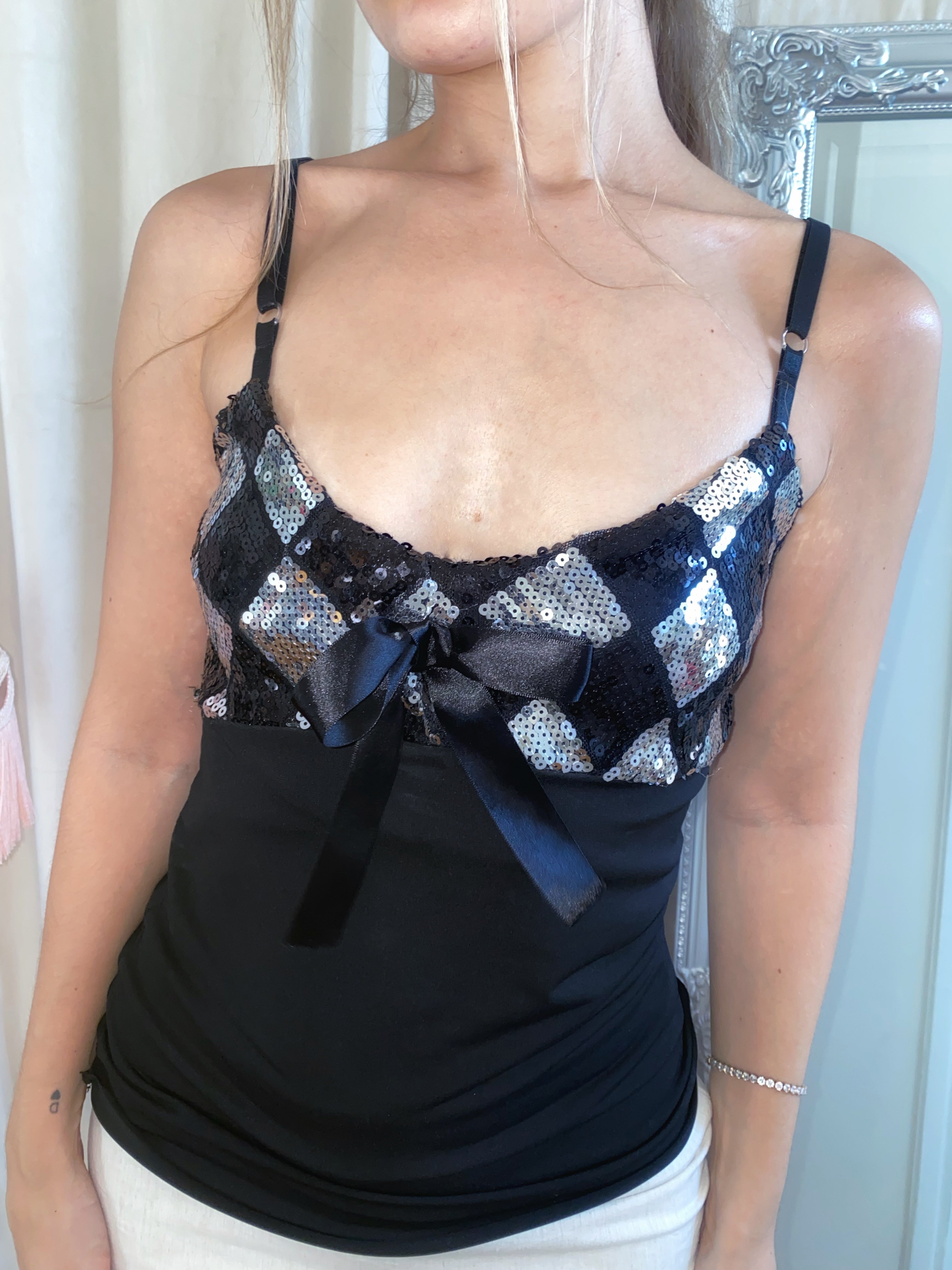 2000s Prism sequin cami