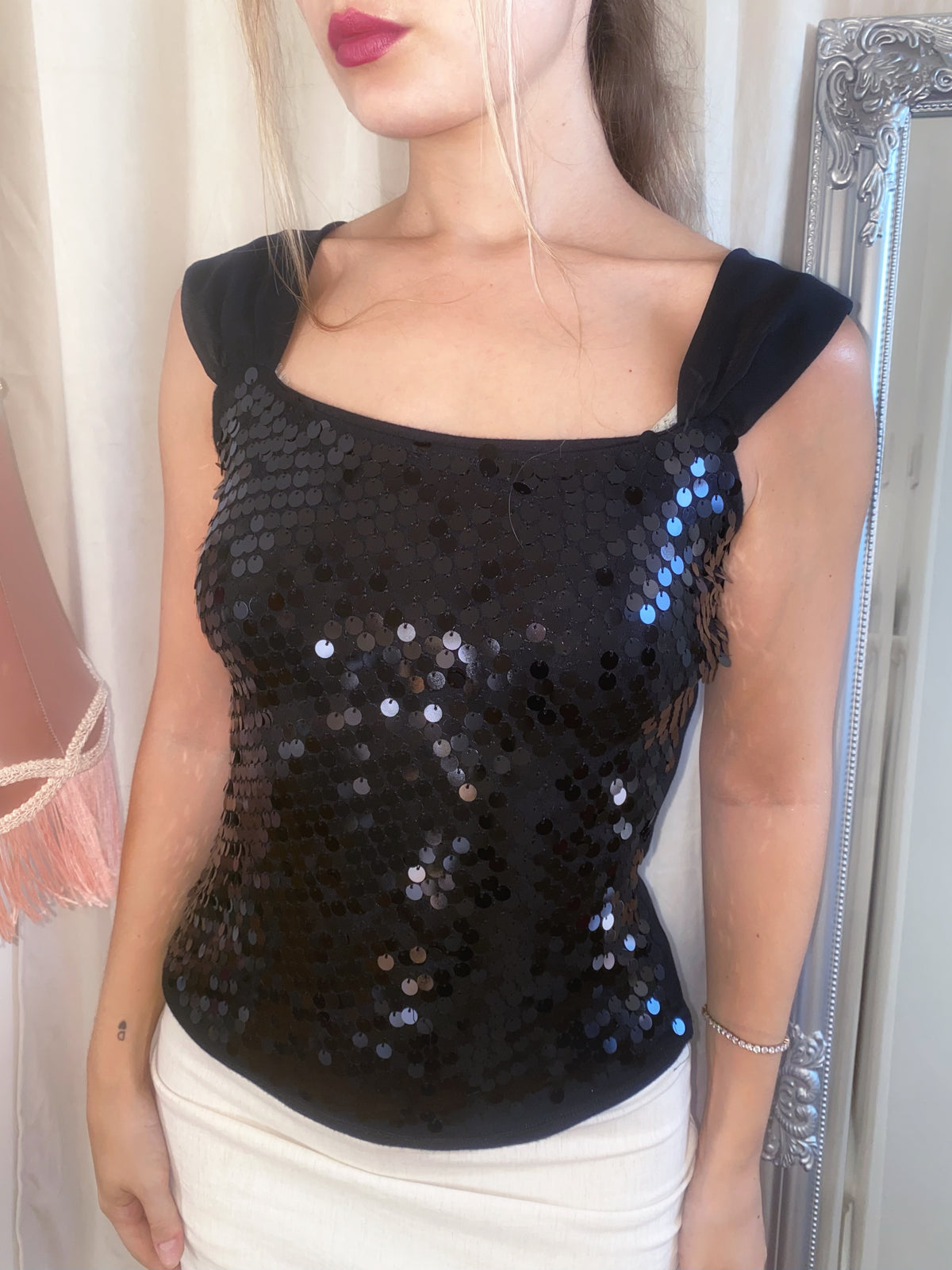 2000s Vintage Sequin Bombshell Top