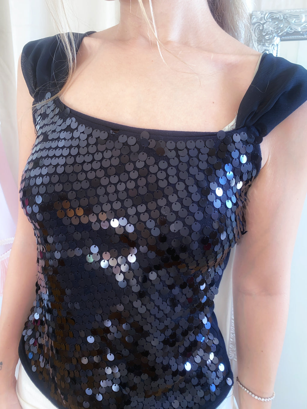 2000s Vintage Sequin Bombshell Top