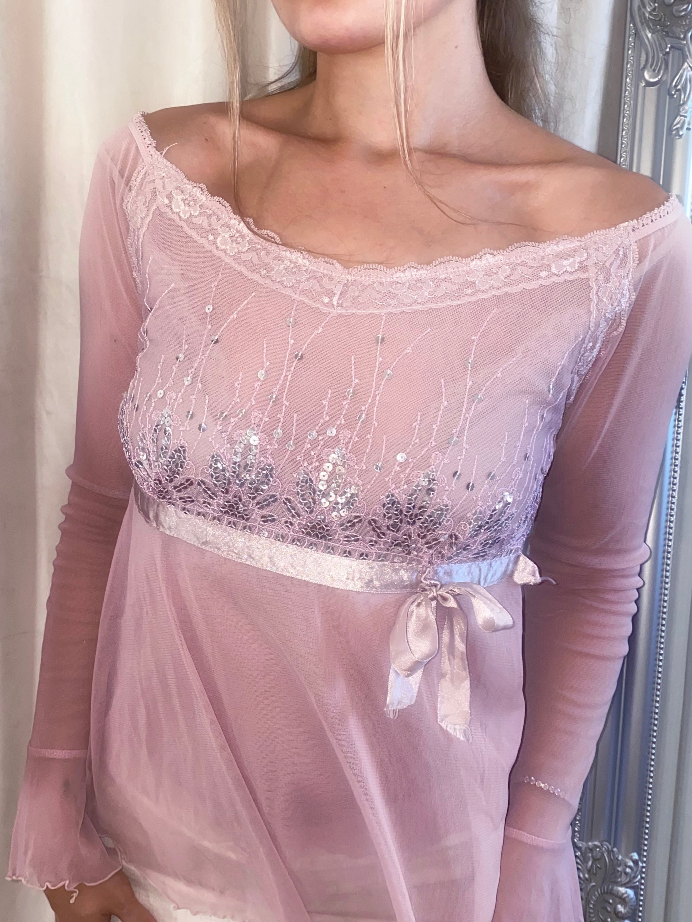 Vintage Pink Fairy Princess Blouse