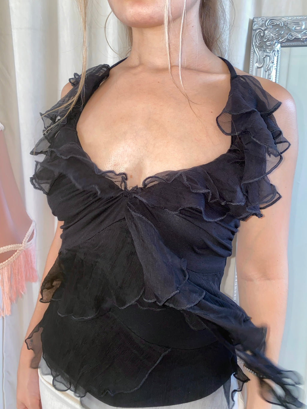 Vintage Black Dark Fae Top