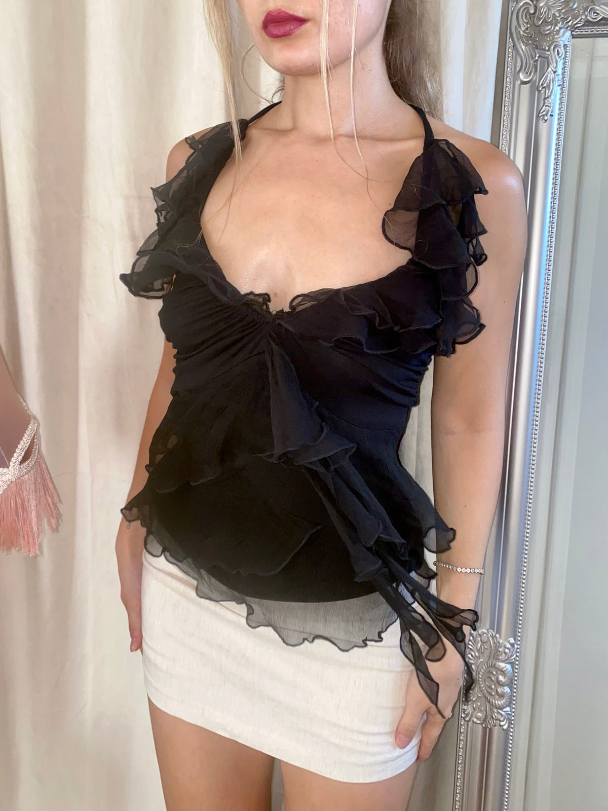 Vintage Black Dark Fae Top