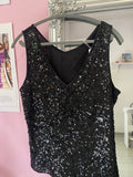 Black beaded top