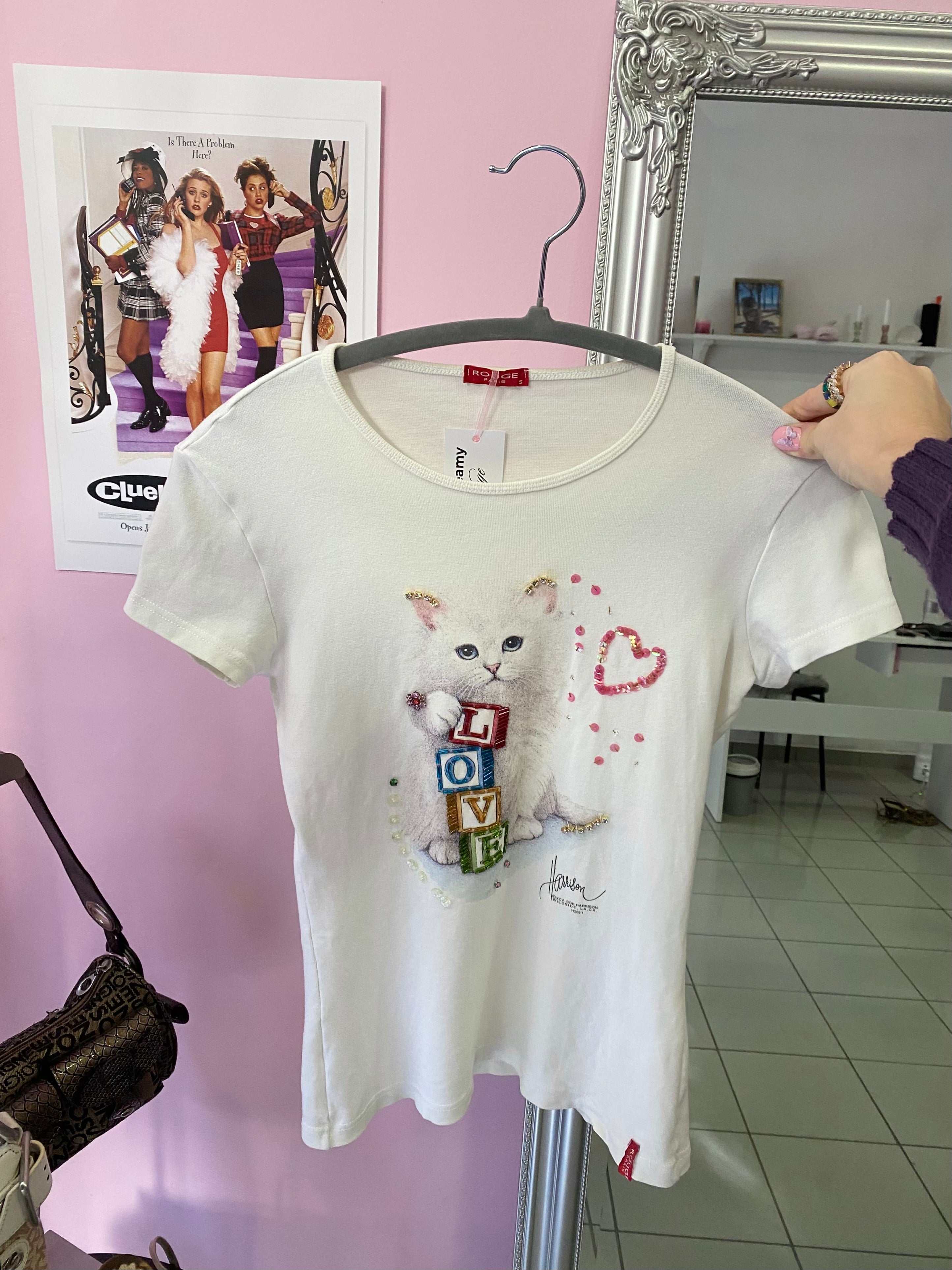 Cute cat baby tee