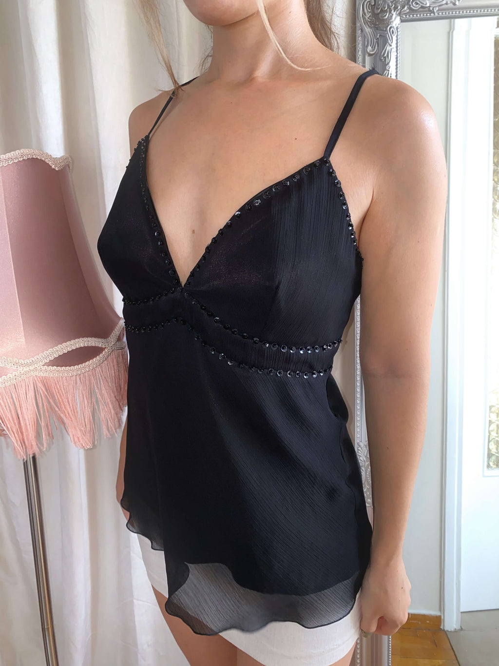 Vintage 2000s Black Classic cami
