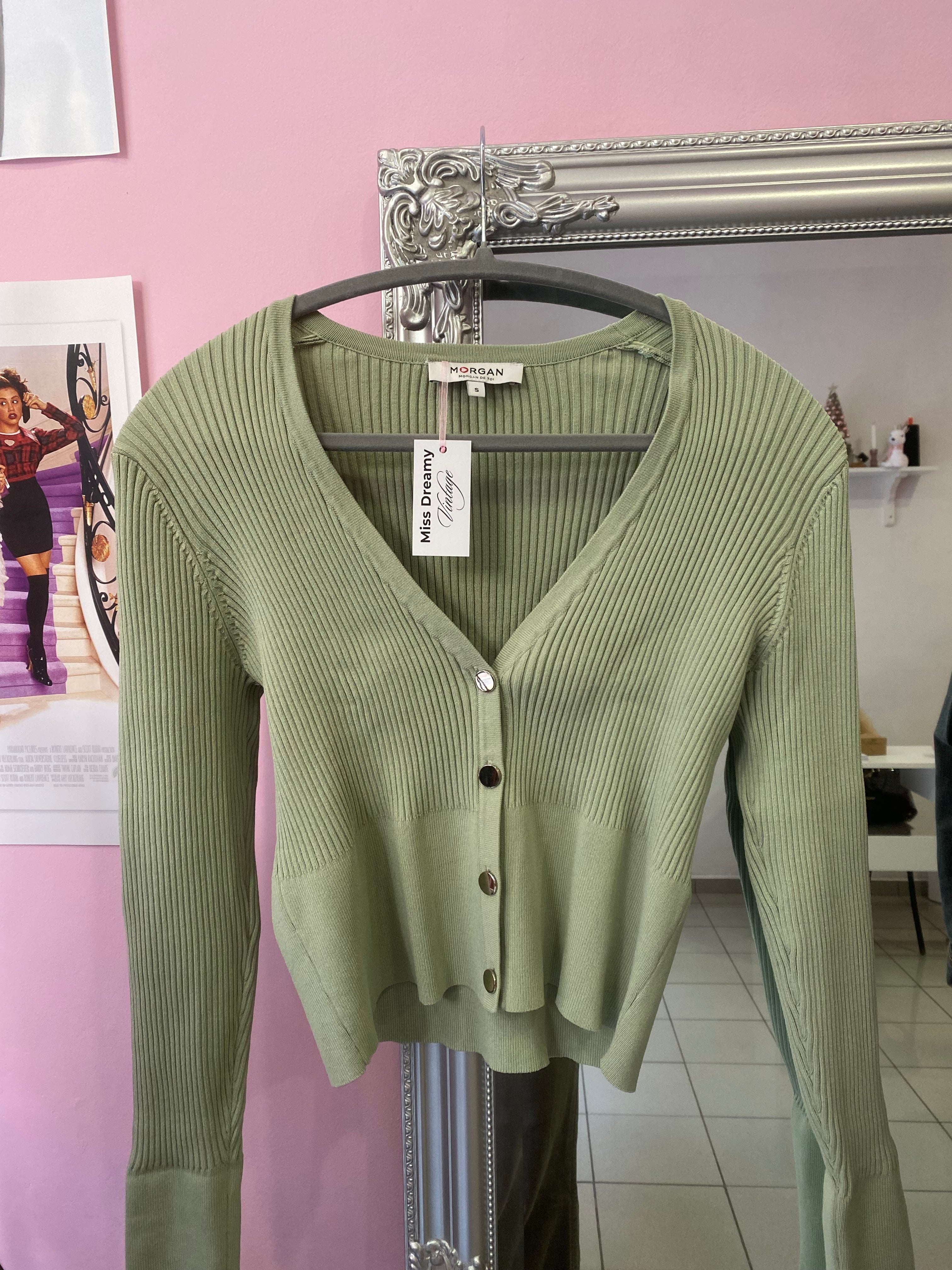 Pistachio green cardigan - Morgan de toi
