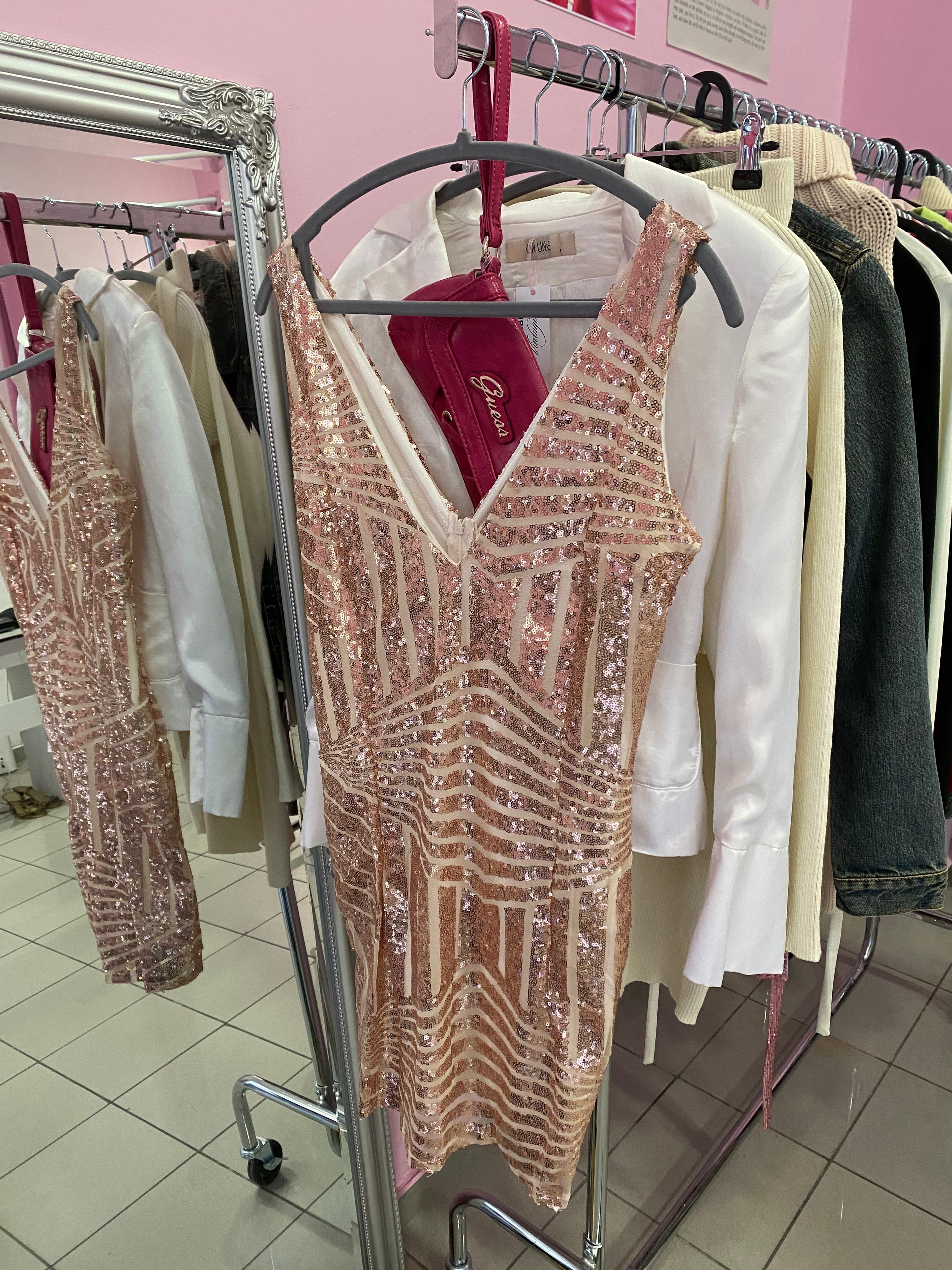 Golden sequin dress
