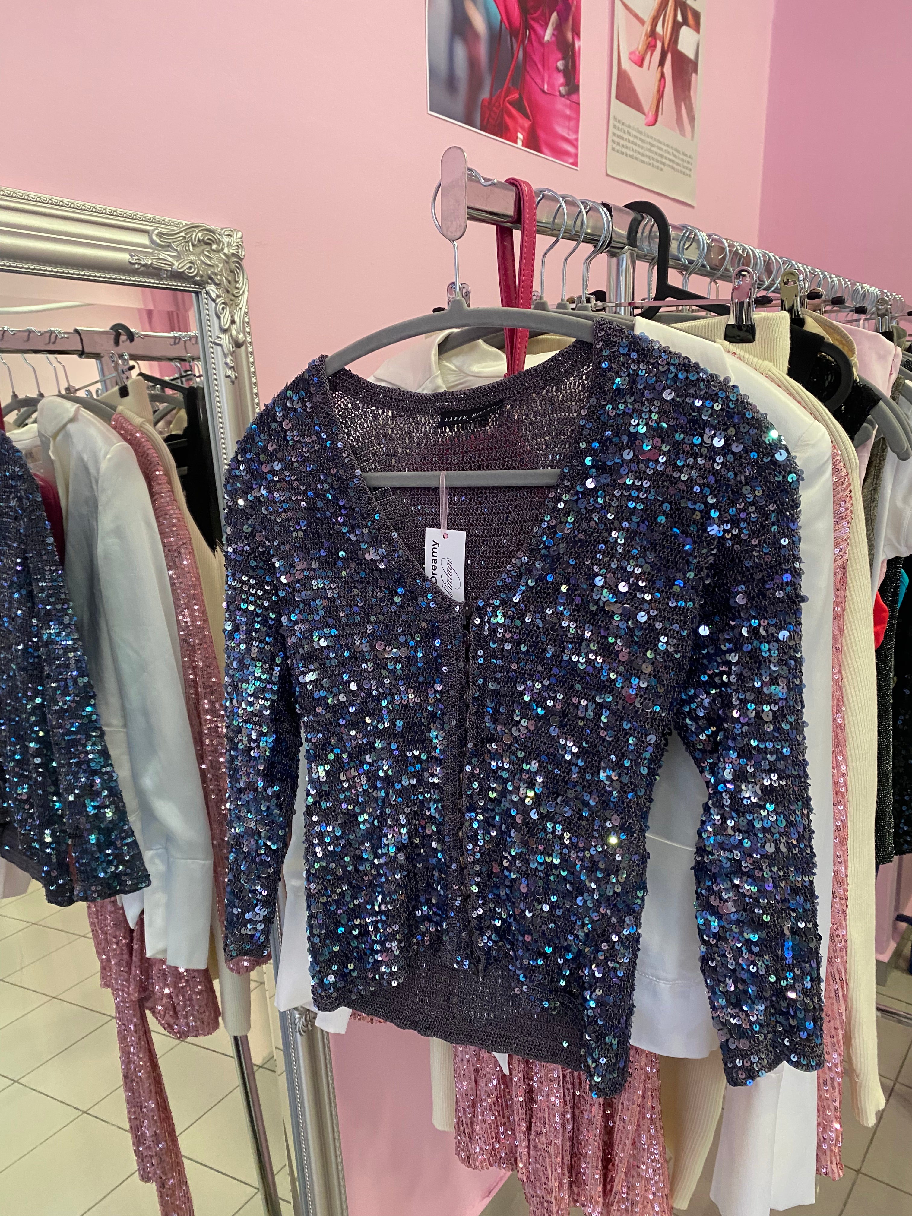 Sequin blue cardigan - Karen Millen