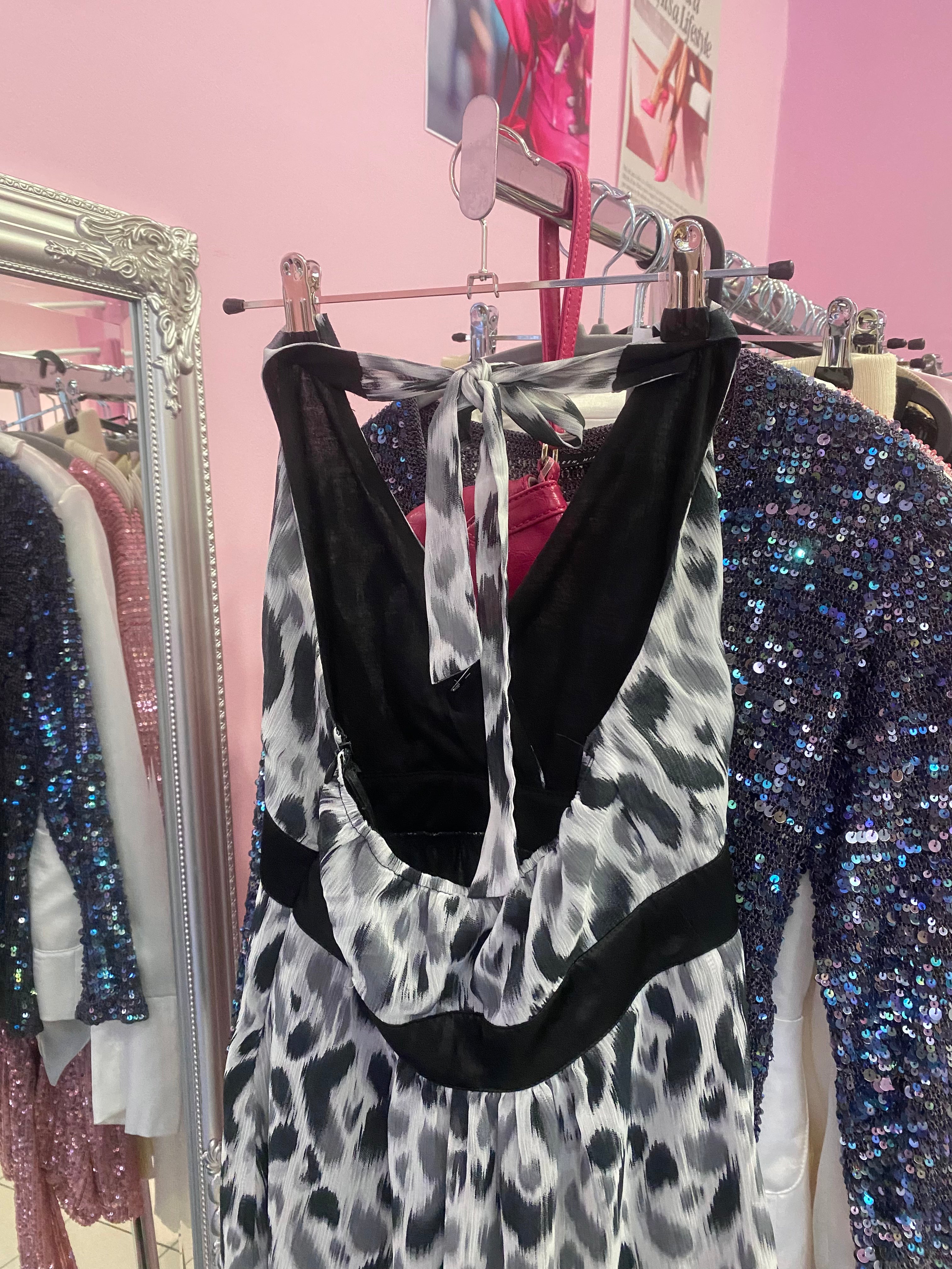 Animal print halter top