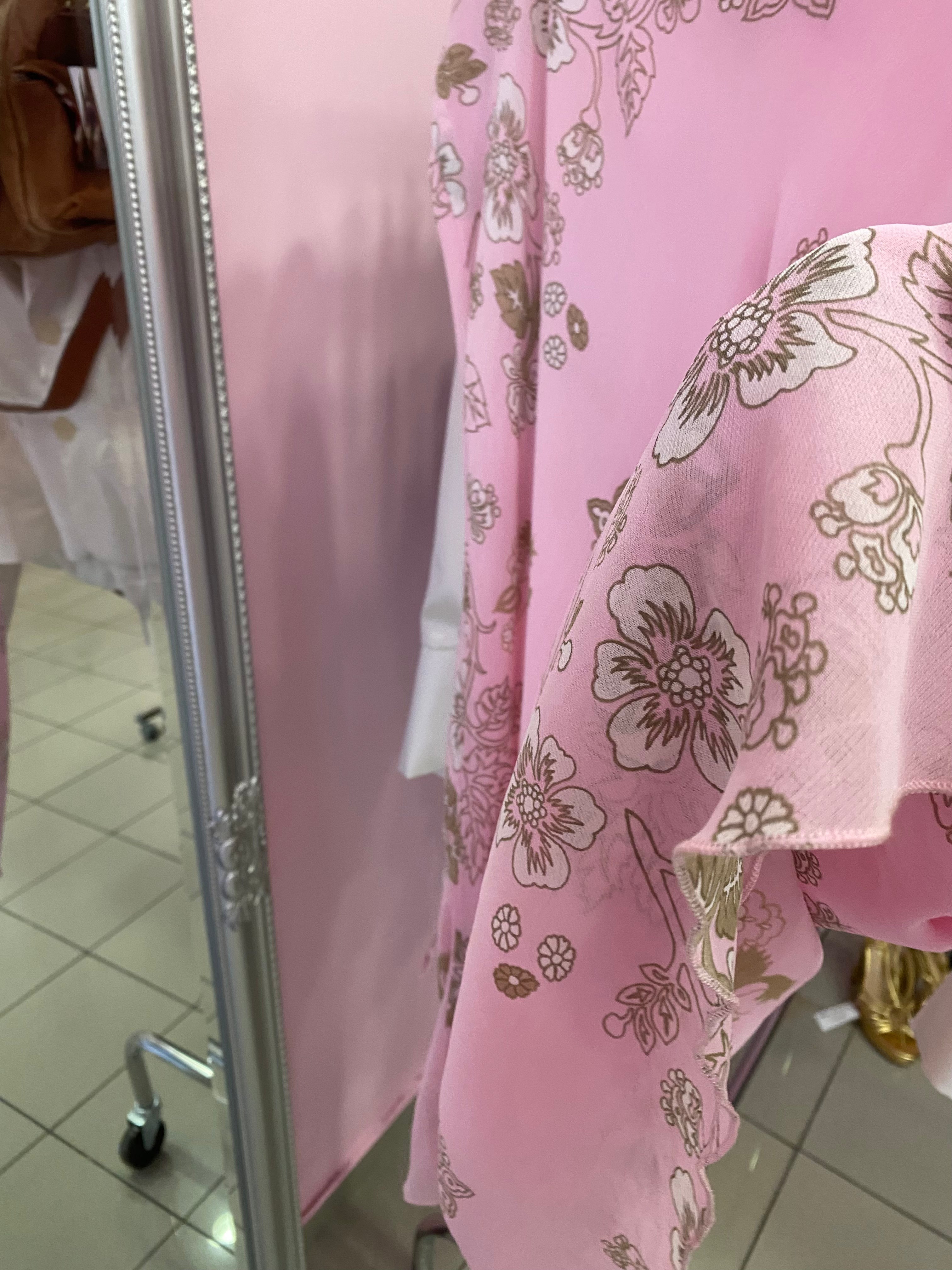 Dreamy flowy & pink flower skirt