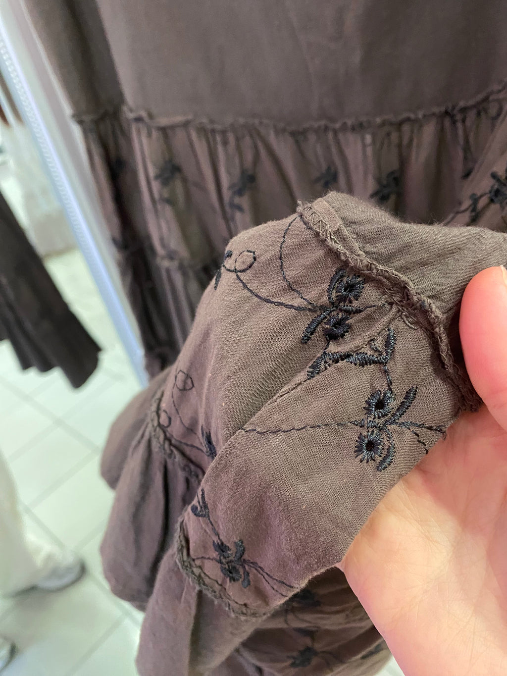 Brown maxi/midi skirt