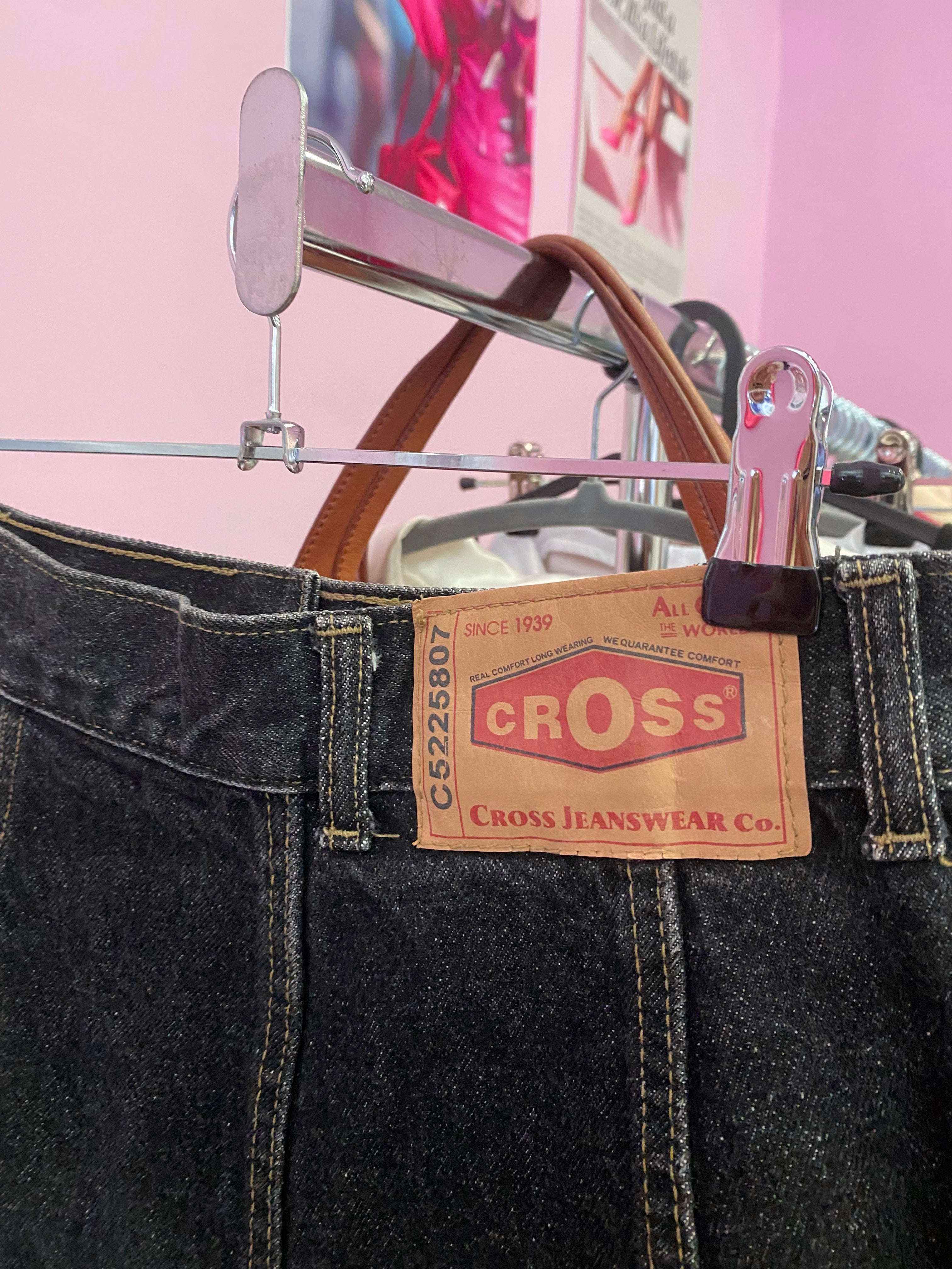 Button down denim skirt