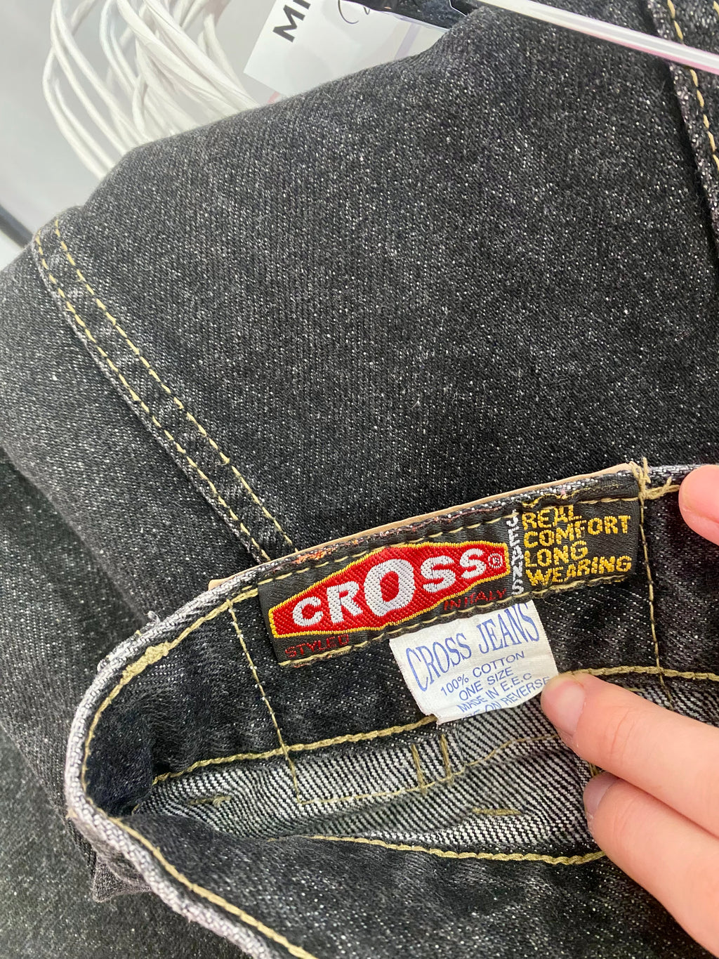 Button down denim skirt