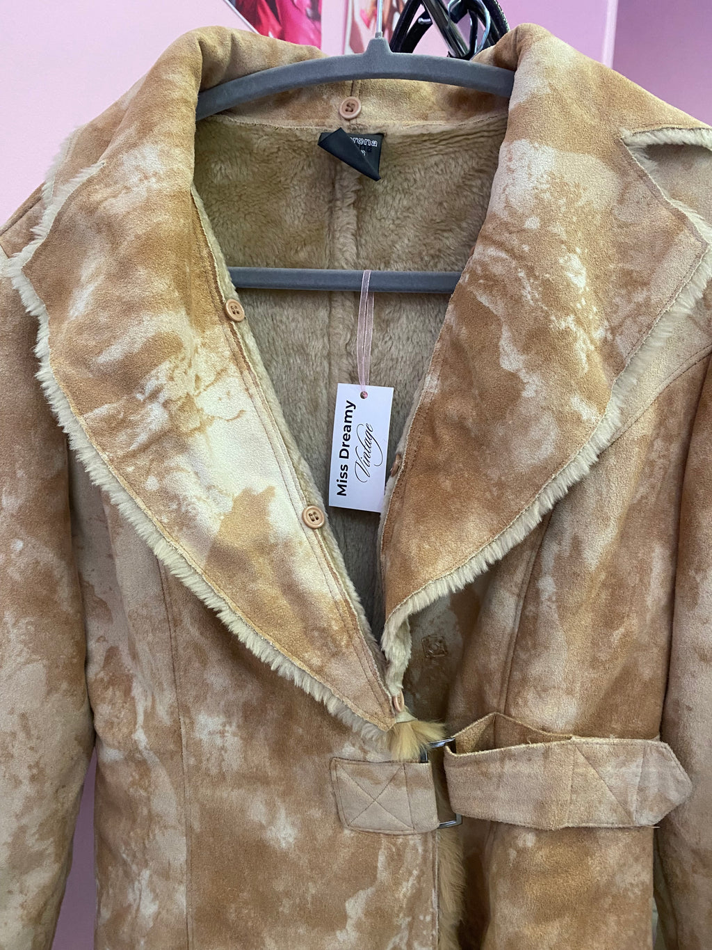 Faux suede vintage jacket