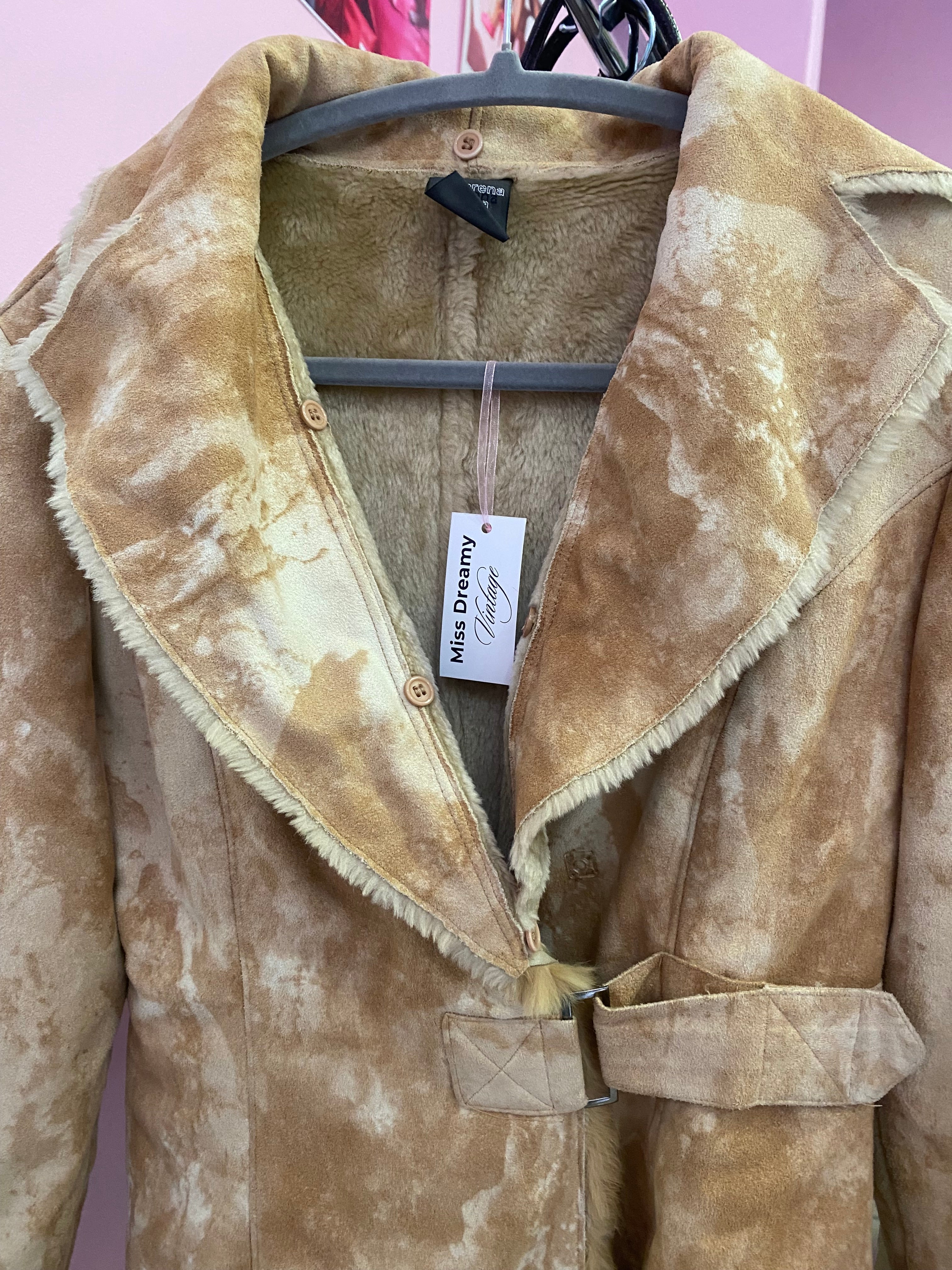 Faux suede vintage jacket