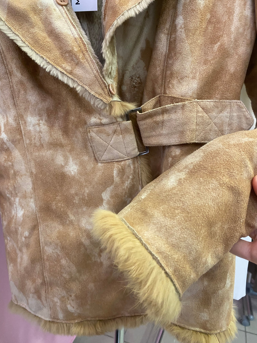 Faux suede vintage jacket