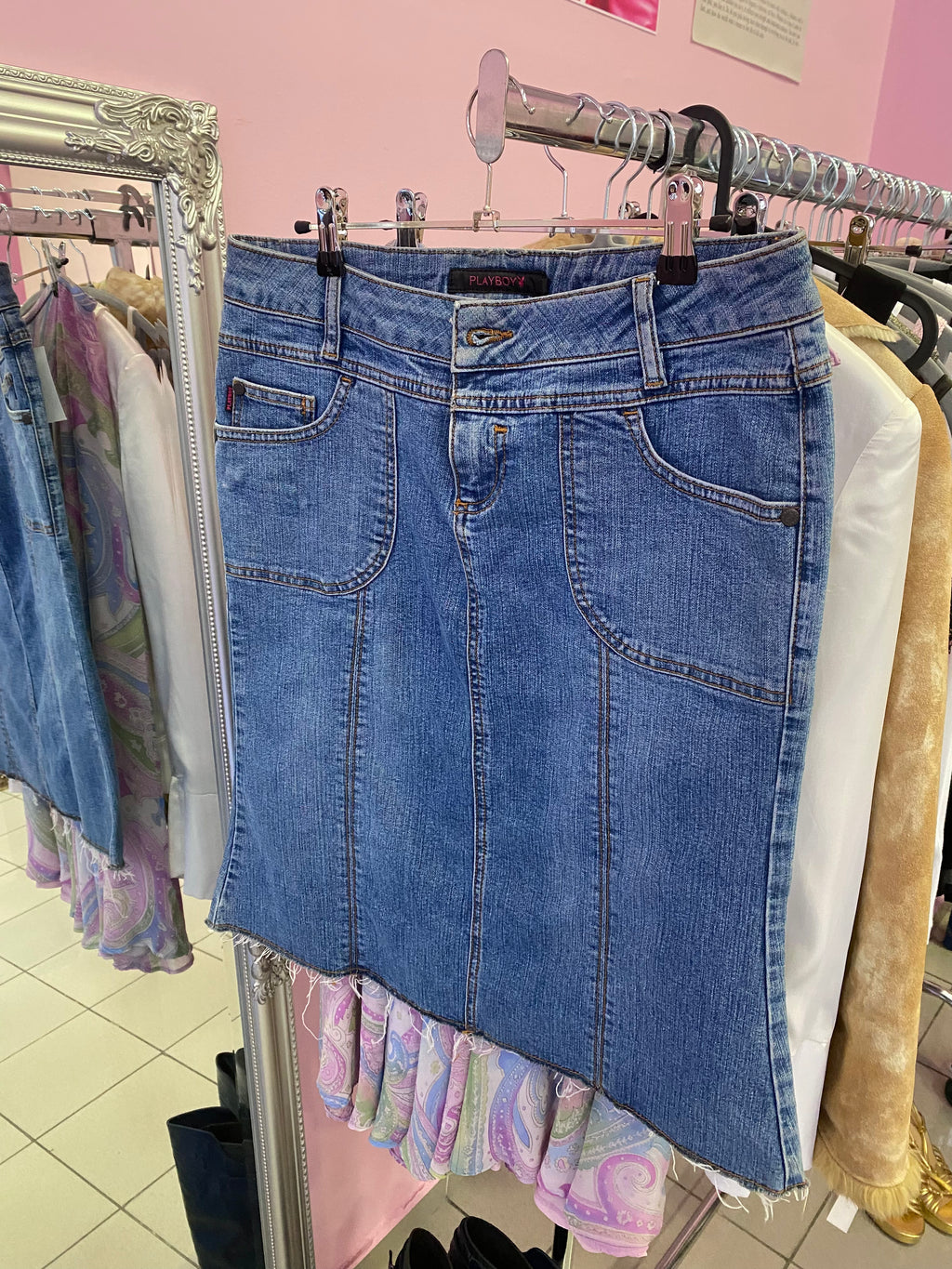Playboy denim skirt