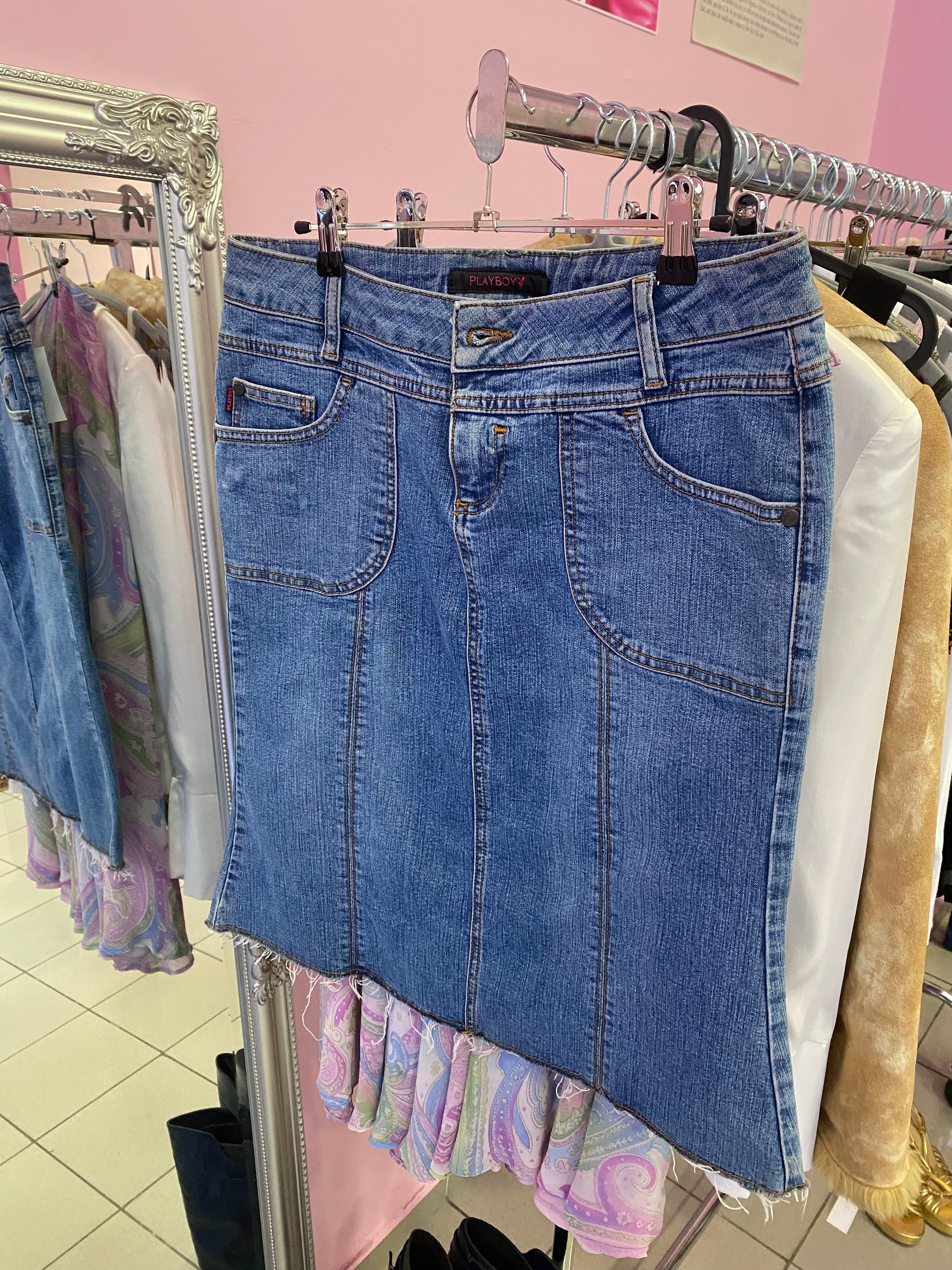 Playboy denim skirt