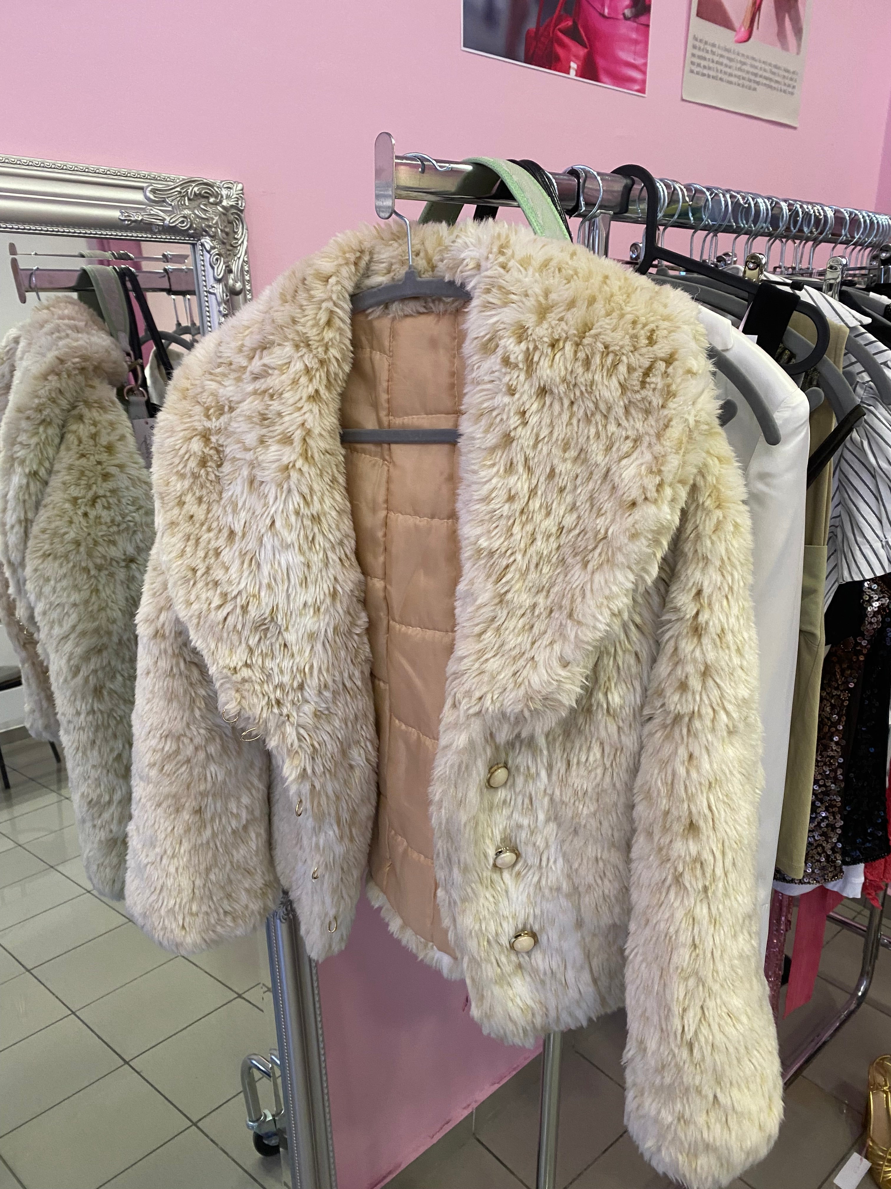 Faux fur vintage jacket