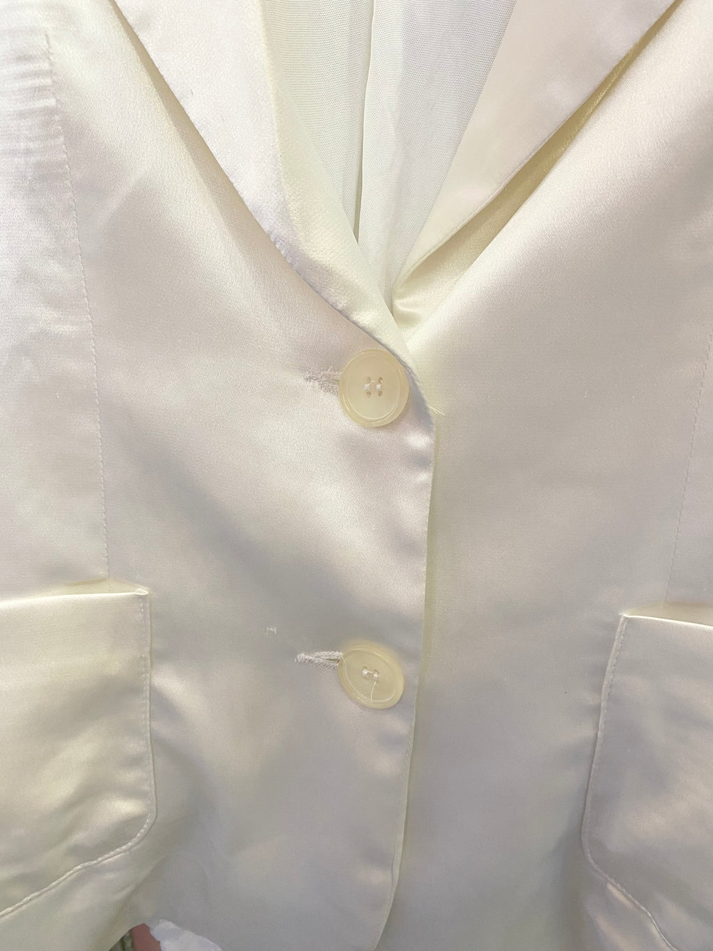 White satin blazer