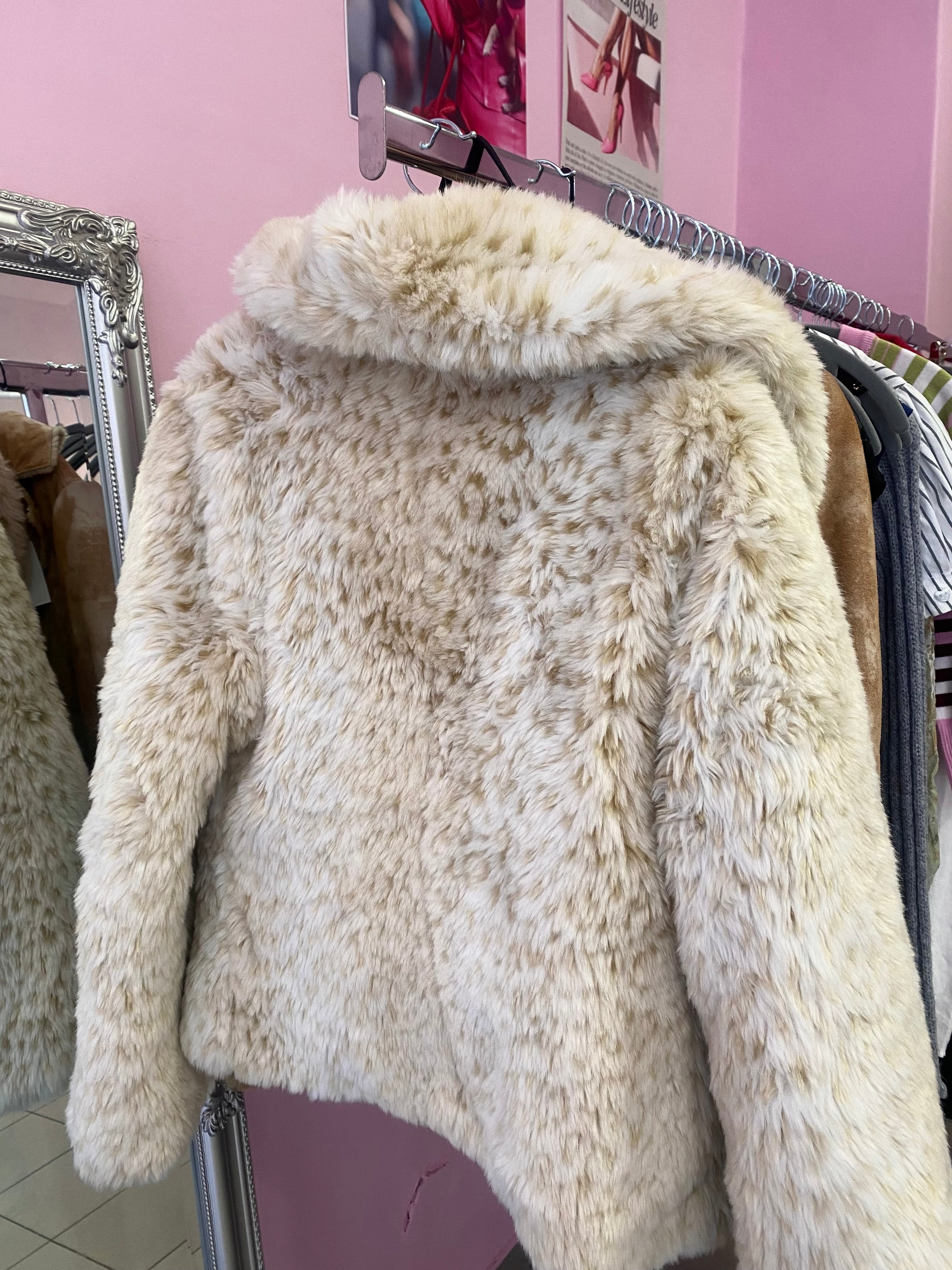 Faux fur vintage jacket