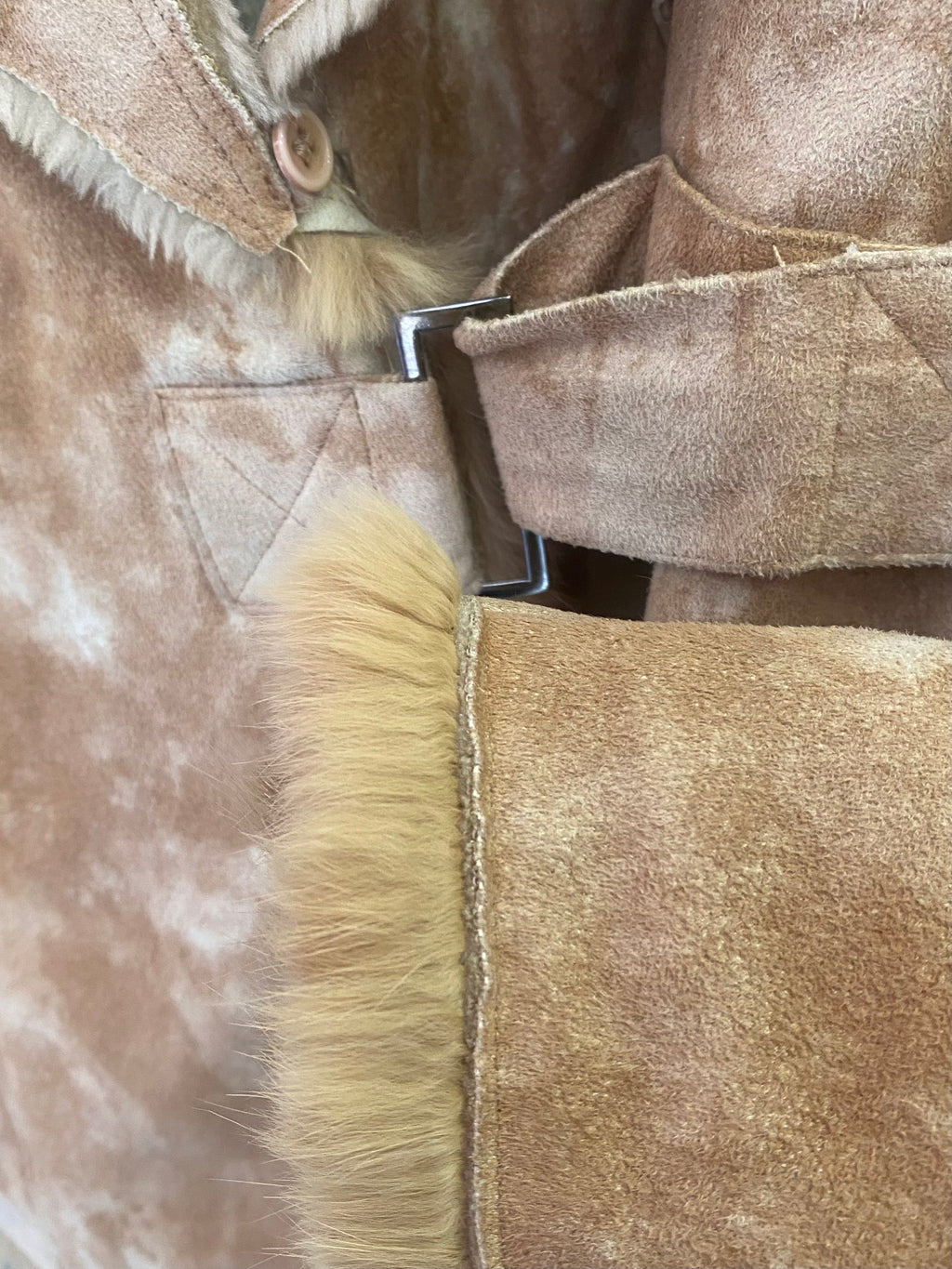 Faux suede vintage jacket