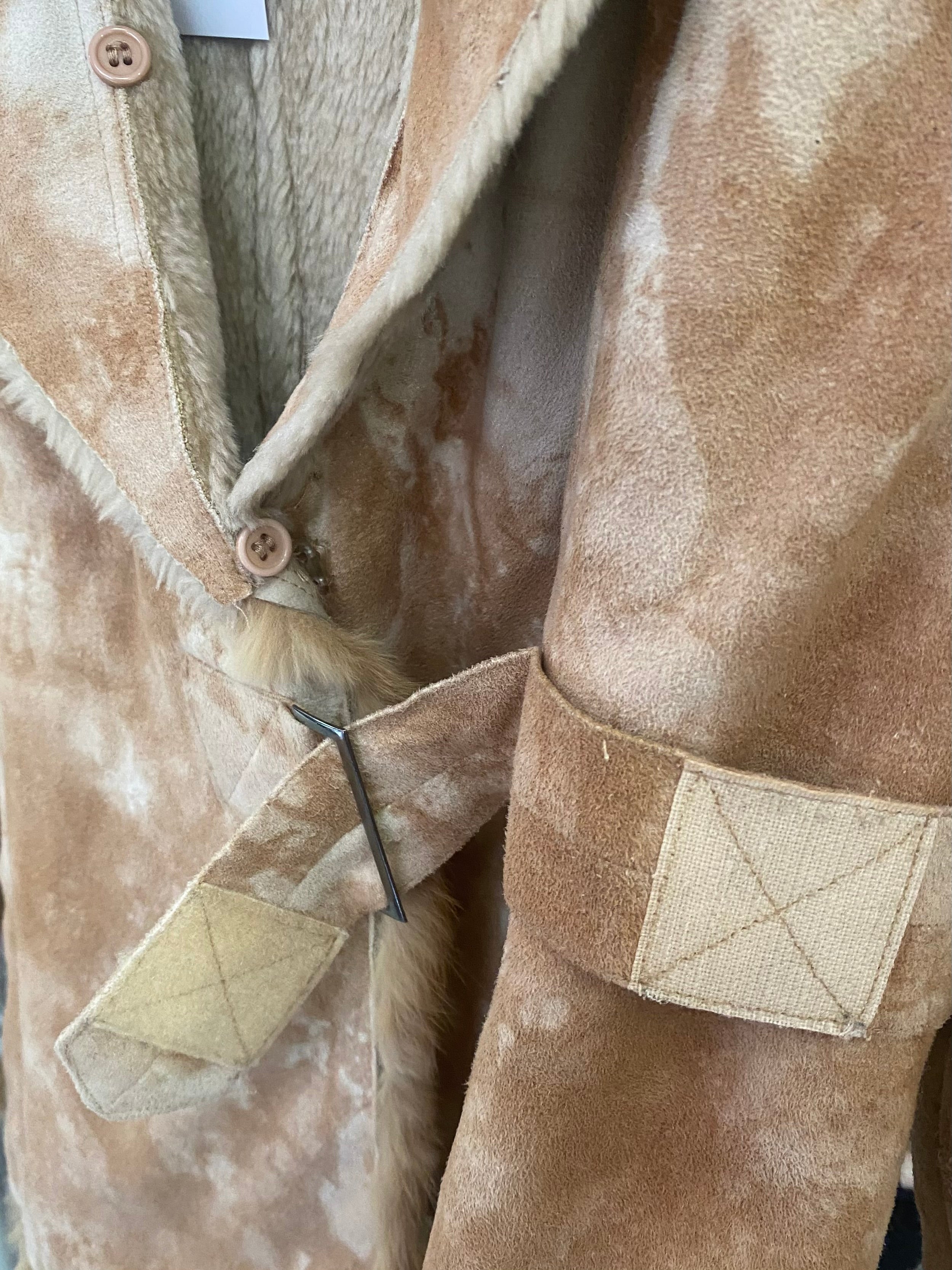 Faux suede vintage jacket