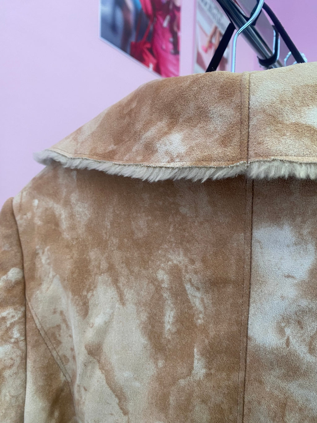 Faux suede vintage jacket