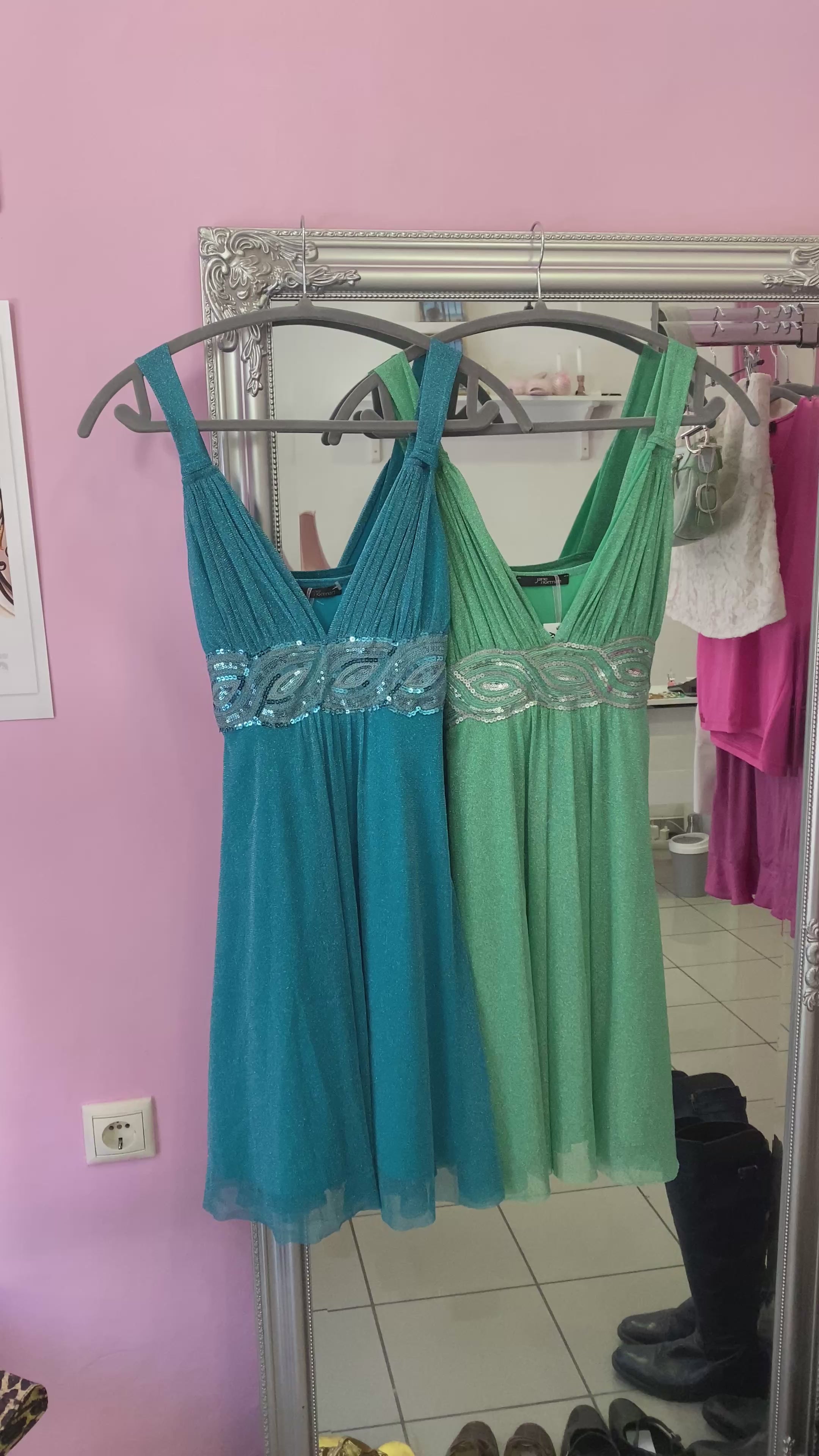 Turquoise sparkling princess dress